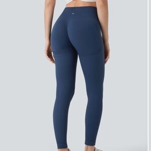 HALARA Blue High-Waisted Leggings Seamless Design